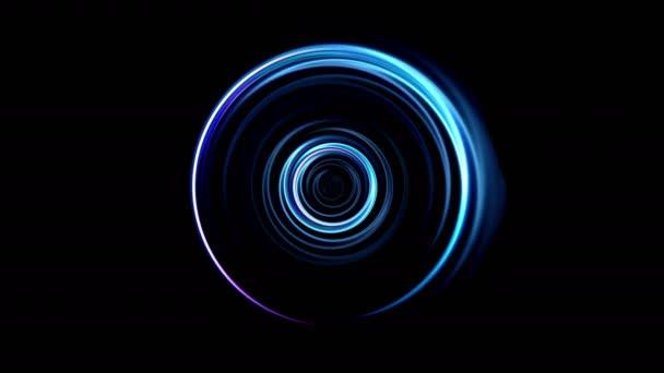 Blue Lens ring flares circle 4K — Stock Video