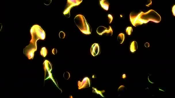 液体流量水晶黄金 4 k — 图库视频影像