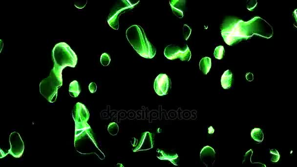 液体流量水晶绿 4 k — 图库视频影像