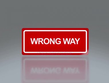 yanlış yöne 4k dikdörtgen tabela