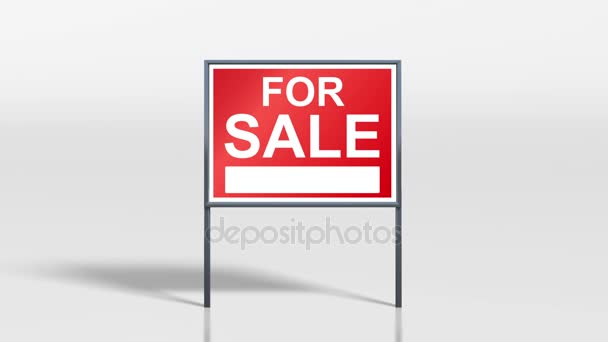 Signage stand open house for sale 4k — Stock Video