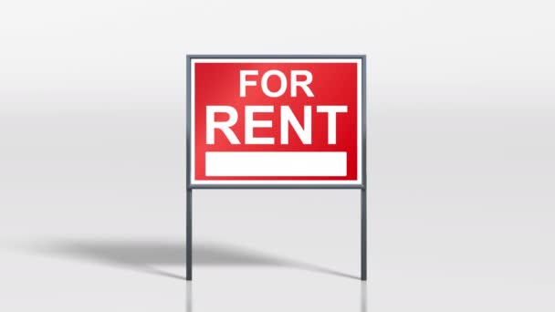 Signage stand open house for rent 4k — Stock Video
