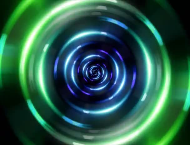 4K anello tunnel verde — Video Stock