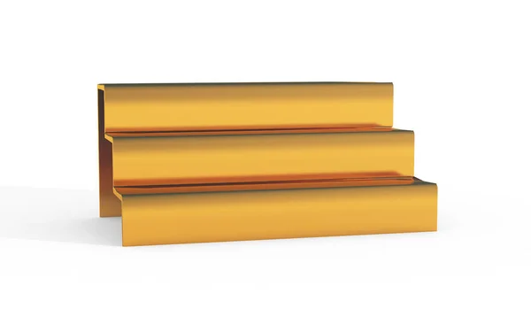 Escadas de ouro do suporte de exibição — Fotografia de Stock