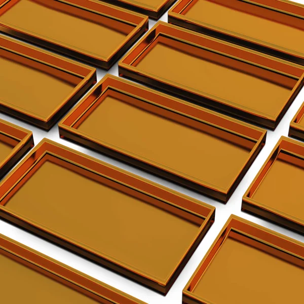 Gold tray high angle — Stock Photo, Image