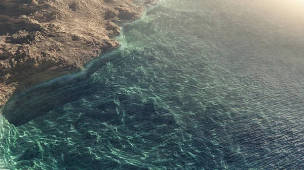 Sea cave with ocean view — Stock Photo, Image