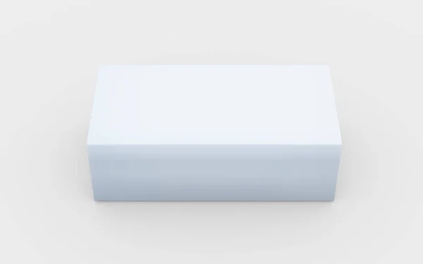 Caixa branca pura sólida vista superior — Fotografia de Stock