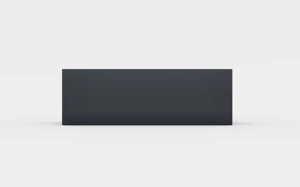 Scatola di plastica nera vassoio vista laterale — Foto Stock