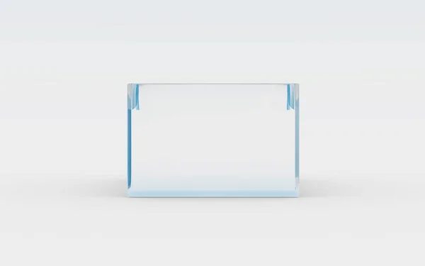 Glass tray front view — Stock Photo, Image