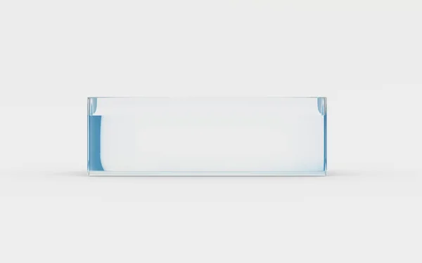 Glass tray side view — Stock Photo, Image