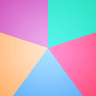 Daire yelpazenin beş renk