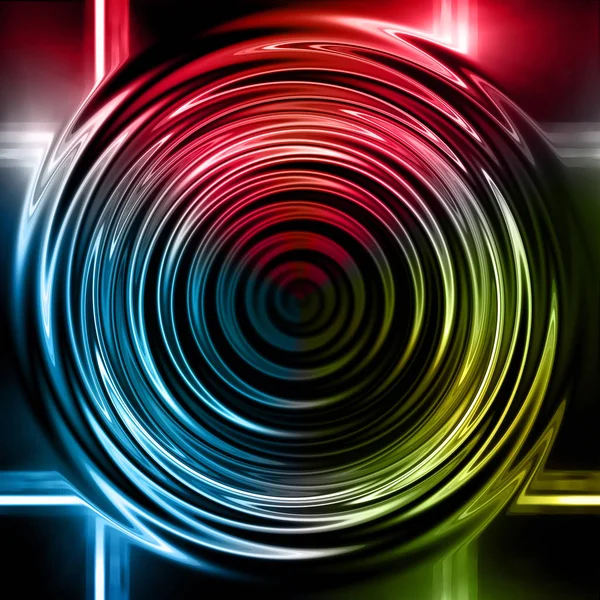 レンズのリング フレア サークル クロス — ストック写真