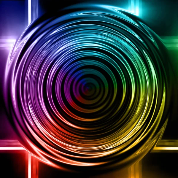 Regnbågens färger av ring nödraketer — Stockfoto