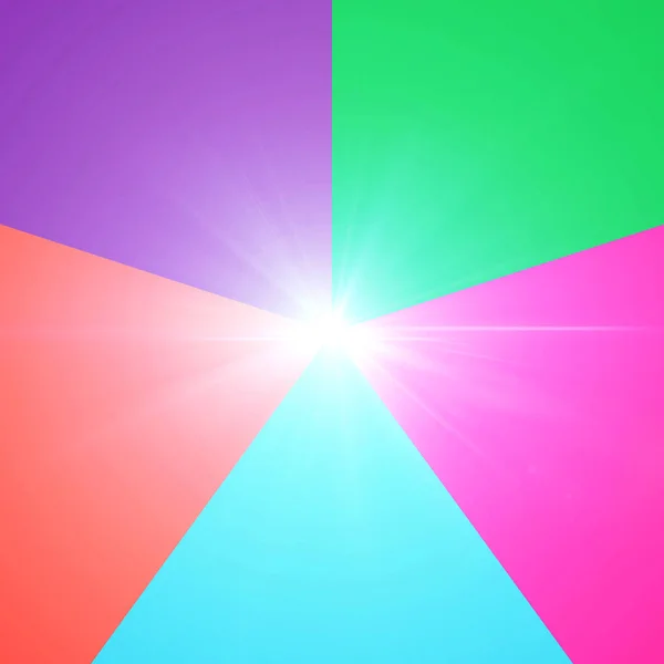 Five color of lens flare spectrum — Stock Photo, Image