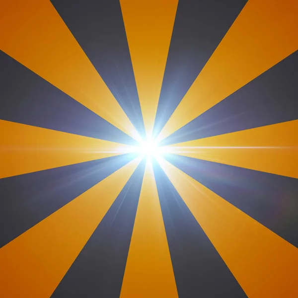レンズフレア放射状グラデーション オレンジ — ストック写真