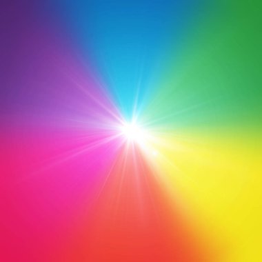 Yıldız patlaması spektrum ile altı renk