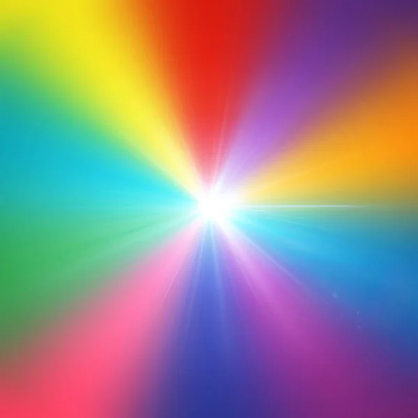 Spectre de couleur avec étoile éclat dix — Photo