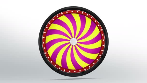 Roue de fortune noire de style bonbon 4K — Video