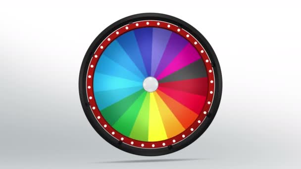 Roue de fortune noire de 18 zone 4K — Video