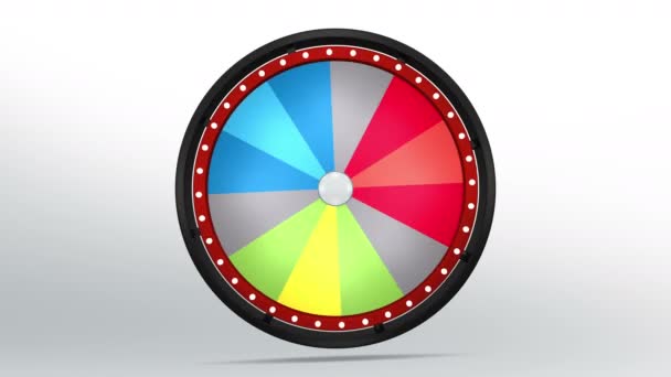 Black fortune wheel of 12 area 4K — Stock Video