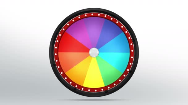 Black fortune wheel of 10 area 4K — Stock Video