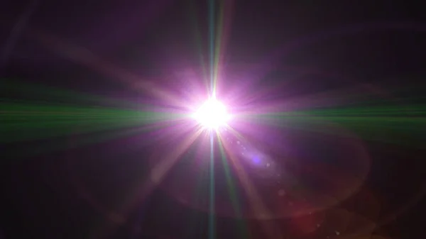 Kleur lens flare explosie — Stockfoto