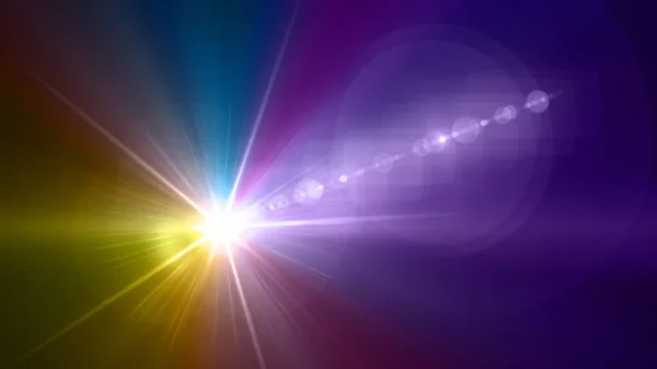 Colorful flash flare — Stock Photo, Image