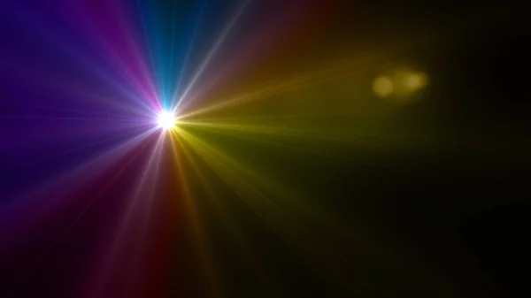 Kleurrijke flash lens flare — Stockfoto