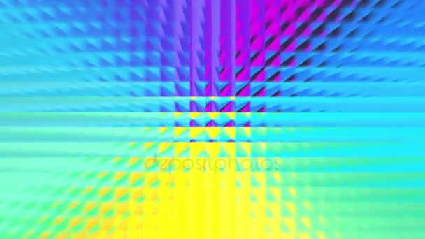 Abstrakte Regenbogenfarbe quadratisches Muster — Stockvideo