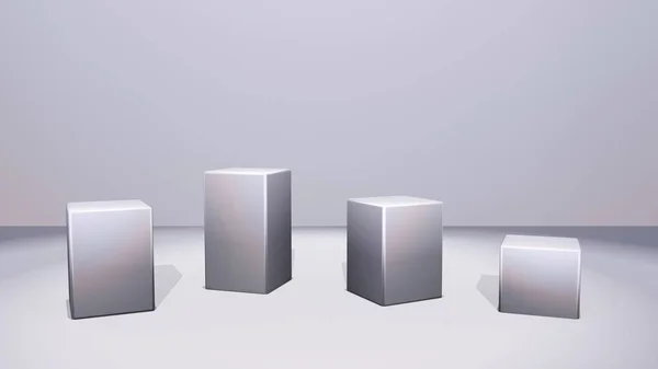 Window display cube stand — Stock Photo, Image