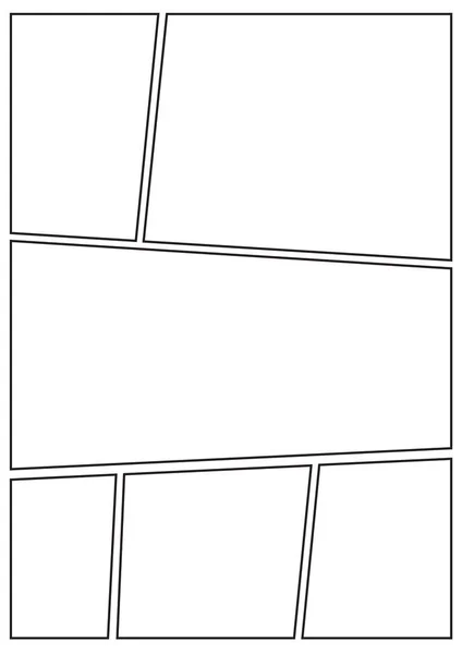 Manga storyboard layout tjock stroke b — Stock vektor