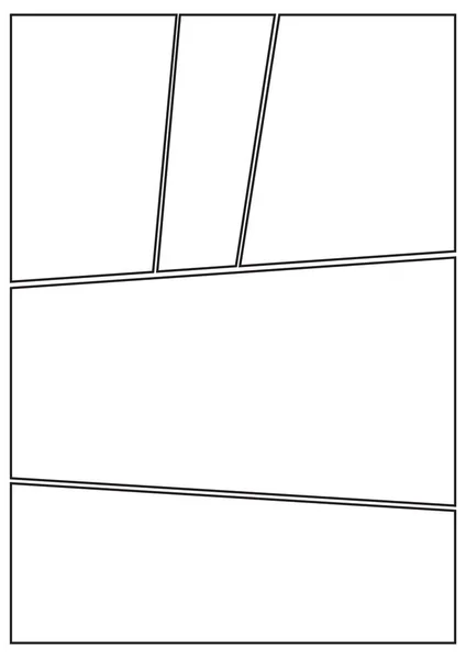 Manga storyboard layout oregelbunden b — Stock vektor