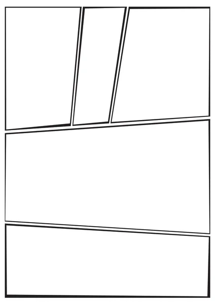 Layout de storyboard mangá irregular a — Vetor de Stock