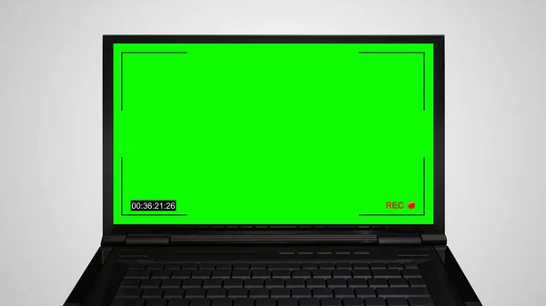 Monitor cctv laptopa — Zdjęcie stockowe