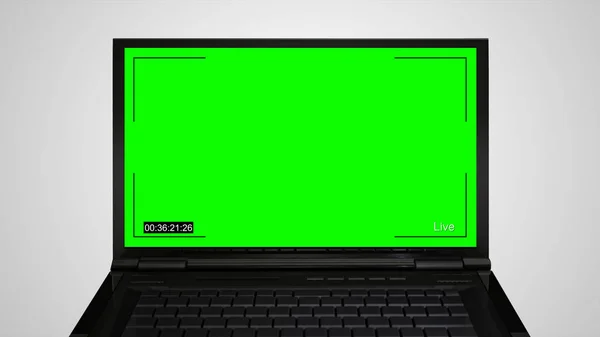 Monitor de laptop exibir cctv — Fotografia de Stock