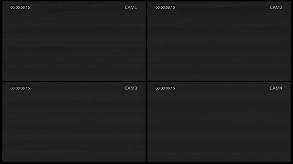 CCTV fyra cam skärmen — Stockfoto