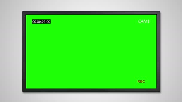 Cctv Überwachungskamera Mit Timecode Effekt Einfach Bedienende Farbtaste Ihr Video — Stockvideo