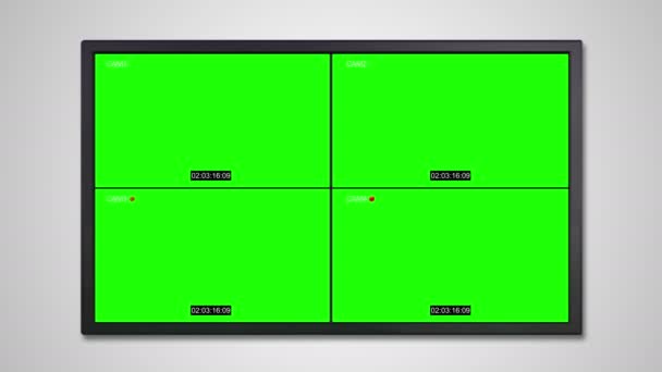 Cctv Security Camera Timecode Effect Easy Use Color Key Replace — стоковое видео