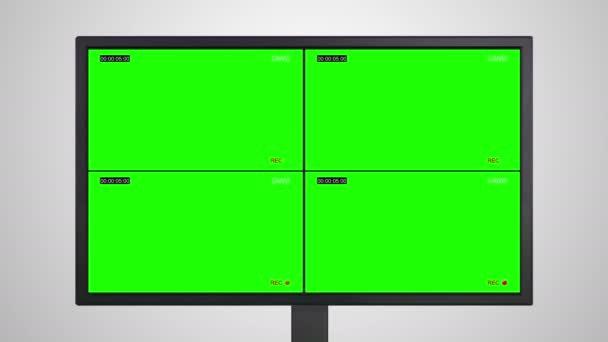 Cctv Security Camera Timecode Effect Easy Use Color Key Replace — стоковое видео