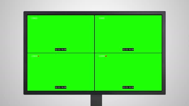 Cctv Security Camera Timecode Effect Easy Use Color Key Replace — стоковое видео