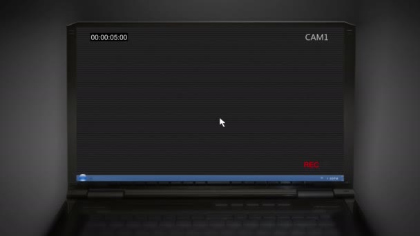 Cctv Säkerhetskamera Med Tidskod Och Buller Filtereffekt Lätt Att Använda — Stockvideo