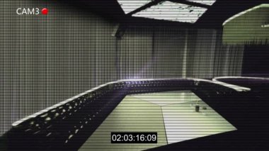 CCTV güvenlik kamera gece kulübü tema ile 3d render tarafından zaman kodu ve gürültü filtre efekti için