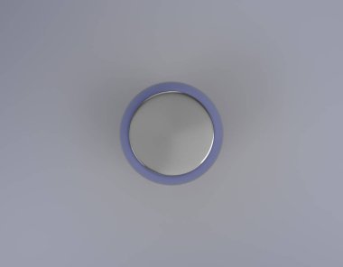 Mavi akrilik kozmetik kavanoz görünümlü cilt bakımı ürünü