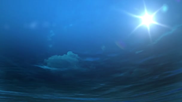 Subaquático Com Céu Nublado — Vídeo de Stock