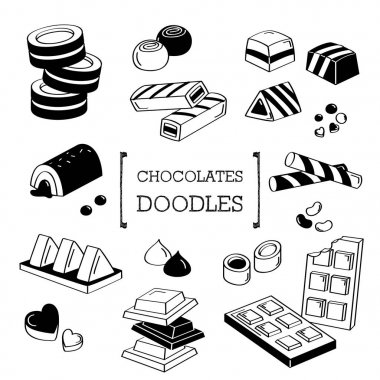 Çikolata Doodle, el Çizim stilleri çikolata
