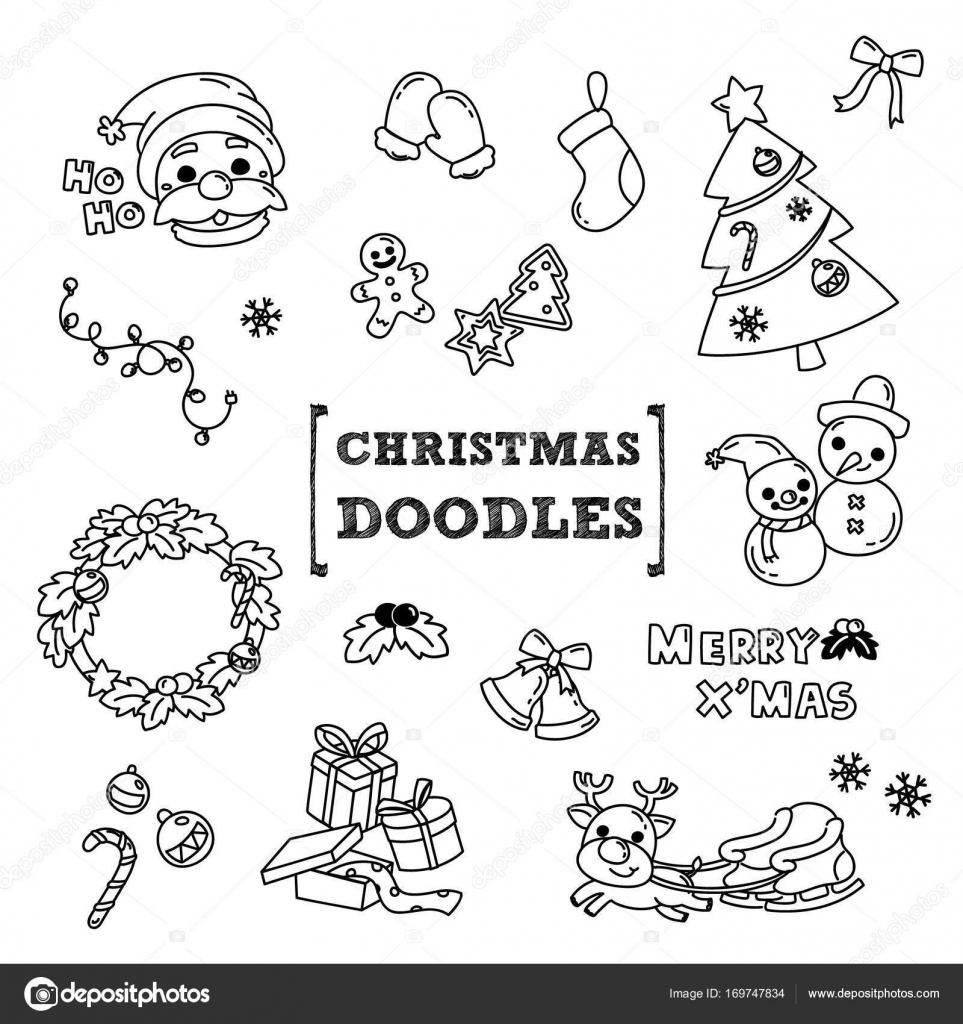 Vetor De Desenho De Mão De Doodle De Natal Royalty Free SVG, Cliparts, Vetores, e Ilustrações Stock. Image 171783187
