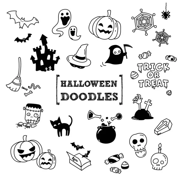Halloween Doodle, kézi rajz stílusok a Halloween — Stock Vector