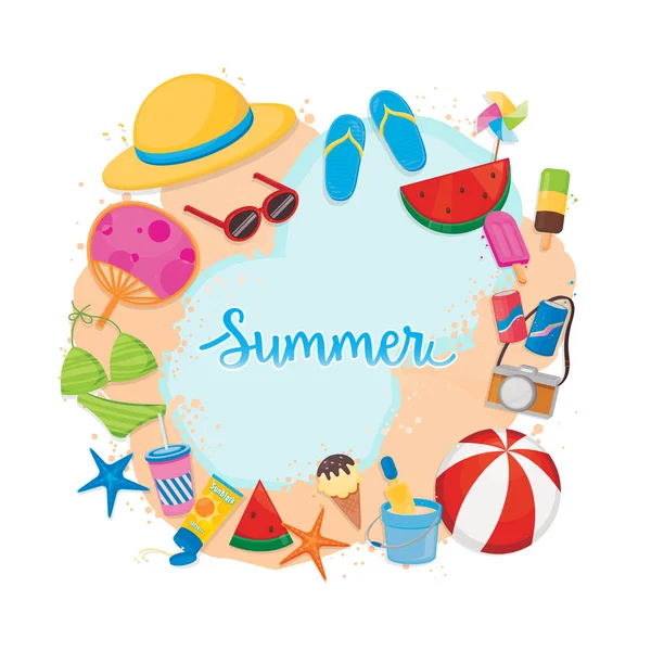 Summer`s Stuffs Doodle.Hand Drawing of Summer Stuff Stock Vector -  Illustration of music, doodle: 106502910