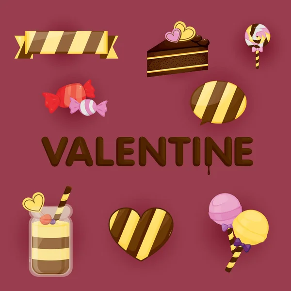 Walentynki Prezent Karty Design Valentines Rzeczy — Wektor stockowy