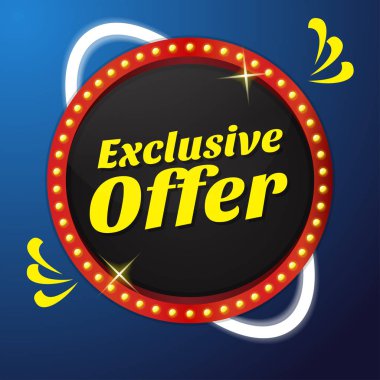 Özel teklif vektör düğme simgesi tasarım